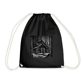 Cabane en Foret 2 - Sac de sport léger - noir - Devant
