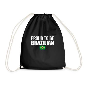 Fier d’être brésilien Brésilien Brésil - Sac de sport léger - noir - Devant