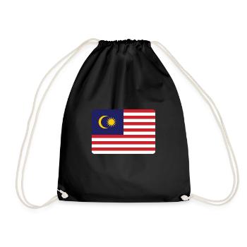 MALAYSIA FLAGGE - Turnbeutel - Schwarz - Vorne