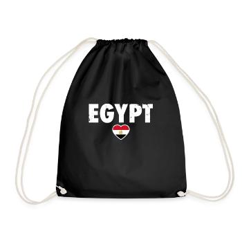 Egypt Egypt Egyptian Flag Egyptian - Drawstring Bag - black - Front