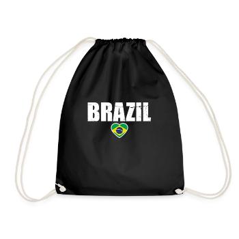 Brésil Brésil Drapeau brésilien - Sac de sport léger - noir - Devant