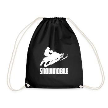 Snowmobile snowmobile snowmobile - Drawstring Bag - black - Front