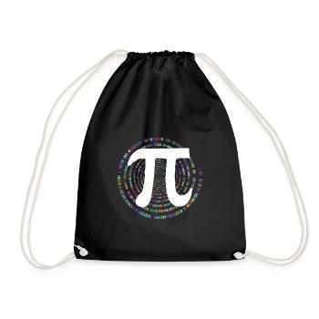 Pi, π, Zahl, Mathe, Mathematik, Day, Geometrie - Turnbeutel - Schwarz - Vorne