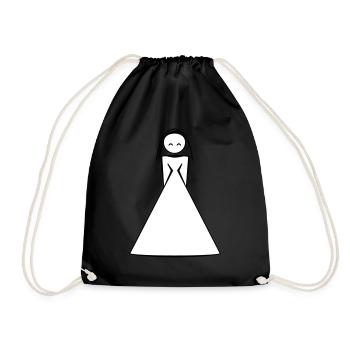 bride / bride to be / wife to be 2c clipart - Sac de sport léger - noir - Devant