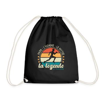 papa traileur l homme e mythe fête des pères - Sac de sport léger - noir - Devant