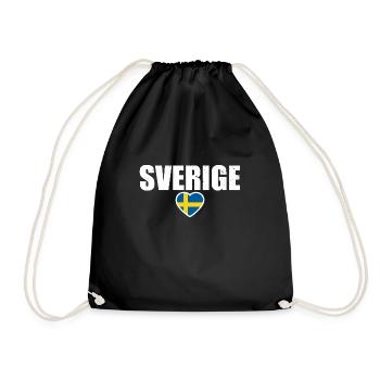 Sverige Suède Vintage Drapeau suédois Suède - Sac de sport léger - noir - Devant