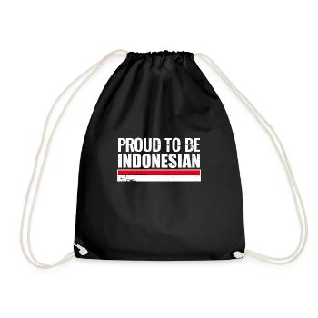 Proud To Be Indonesian Indonesia Indonesian - Drawstring Bag - black - Front