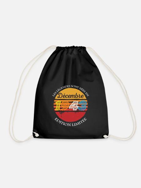 Les Légendes sont nées en Décembre 1943 80 ans - Sac de sport léger - noir