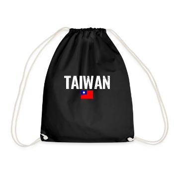 Taiwan Taiwanese Flag Taiwanese - Drawstring Bag - black - Front