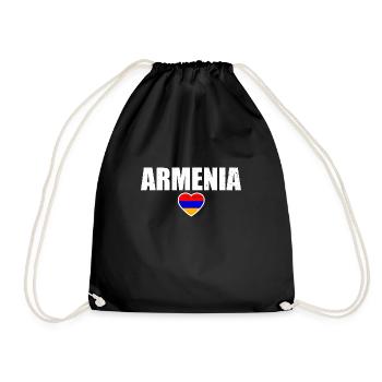Armenia Armenia Armenian Flag Proud Armenian - Drawstring Bag - black - Front