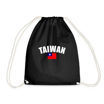 Taiwan Taiwanese Flag Taiwanese - Drawstring Bag - black - Front