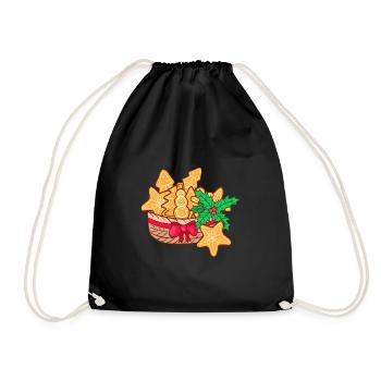 Biscuits de Noël cuisson biscuits biscuits de Noël - Sac de sport léger - noir - Devant
