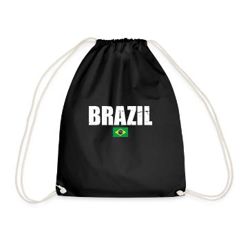 Brésil Brésil Drapeau brésilien - Sac de sport léger - noir - Devant