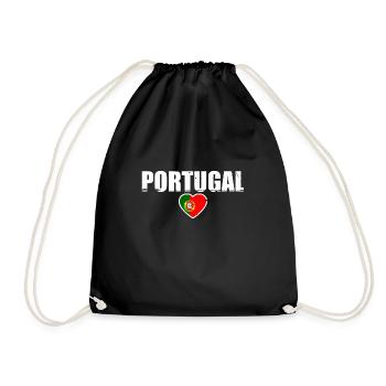 Portugal Vintage Portuguese Flag - Drawstring Bag - black - Front