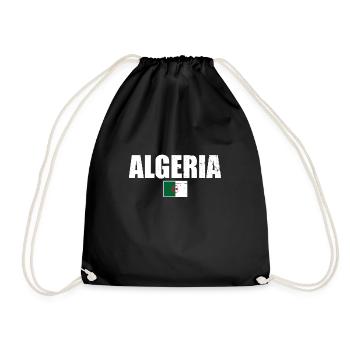 Algeria Algeria Algerian flag - Drawstring Bag - black - Front