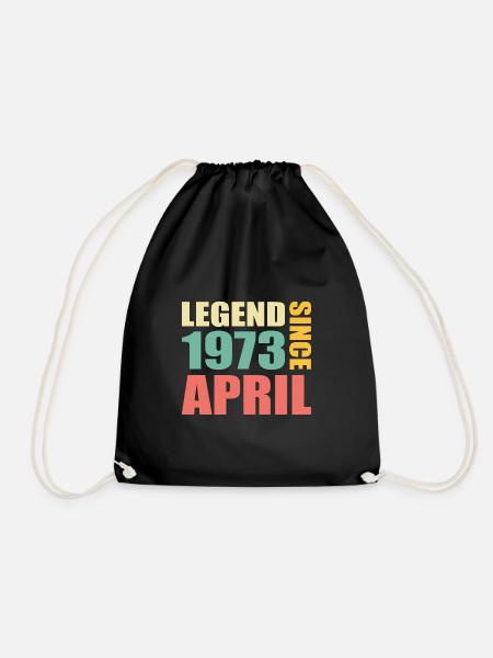 50e anniversaire Avril Né en 1973 Idée cadeau - Sac de sport léger - noir