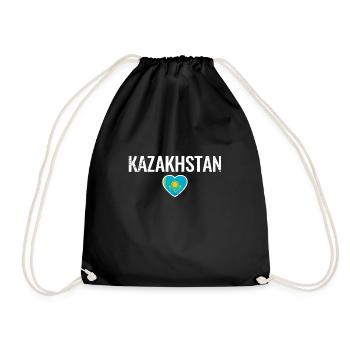 Kazakhstan Kazakh flag Kazakhstan - Drawstring Bag - black - Front