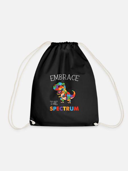 Embrace The Spectrum, Embrace Neurodiversity - Drawstring Bag - black