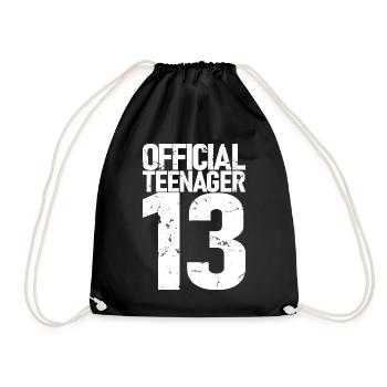 Adolescent officiel 13, cadeau cool 13e anniversaire - Sac de sport léger - noir - Devant
