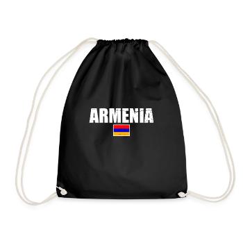 Armenia Armenia Armenian Flag Proud Armenian - Drawstring Bag - black - Front