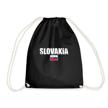 Slovakia Slovakia Slovak flag Slovak - Drawstring Bag - black - Front