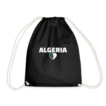 Algeria Algeria Algerian flag - Drawstring Bag - black - Front