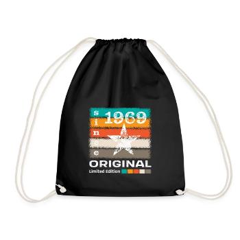 Geburtsjahr 1969 Retro - Turnbeutel - Schwarz - Vorne