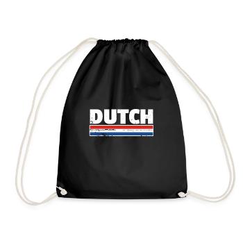Dutch Netherlands Dutch flag Netherlands - Drawstring Bag - black - Front