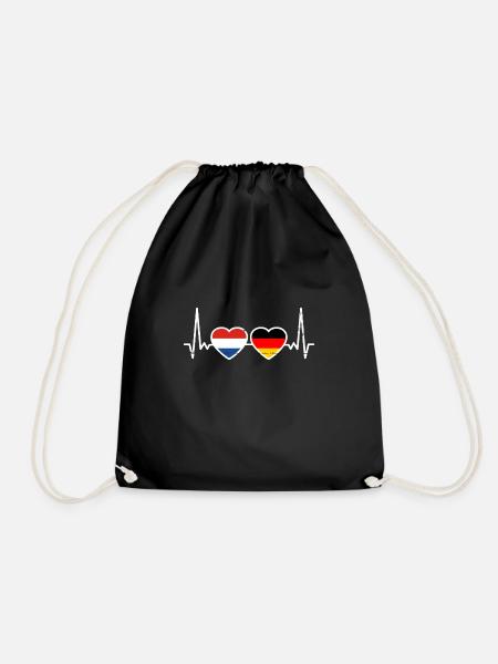 Niederlande Deutschland Niederländisch Deutsch - Turnbeutel - Schwarz