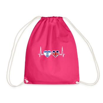 Israël Drapeau britannique Israélien Britannique - Sac de sport léger - fuchsia - Devant