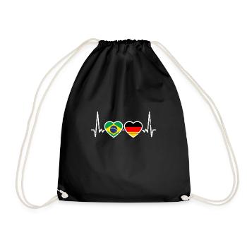 Brésil Allemagne Drapeau Brésilien Allemand - Sac de sport léger - noir - Devant