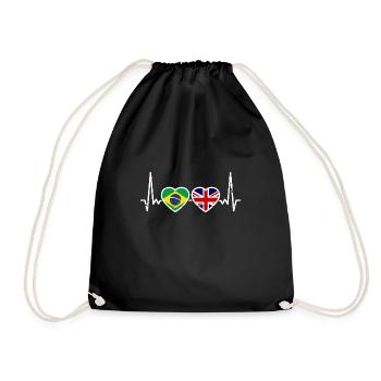 Brésil Grande-Bretagne Drapeau Brésilien Britannique - Sac de sport léger - noir - Devant