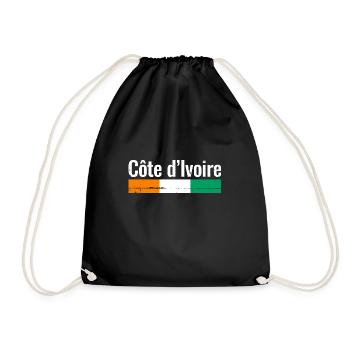 Côte d’Ivoire Drapeau ivoirien Ivoiriens - Sac de sport léger - noir - Devant