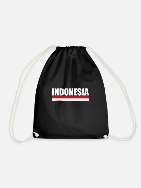 Indonesien Indonesische Flagge Indonesier - Turnbeutel - Schwarz