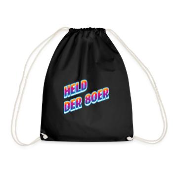 Held der 80er Neon-Retro - Turnbeutel - Schwarz - Vorne