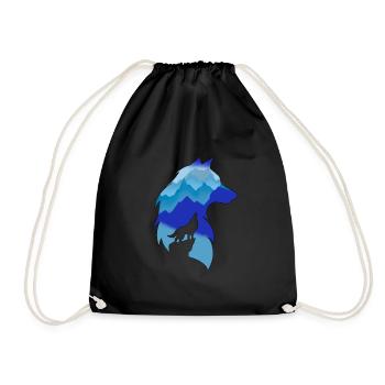 Loup des montagnes bleues - Sac de sport léger - noir - Devant