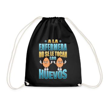 The nurse does not touch her balls - Drawstring Bag - black - Front