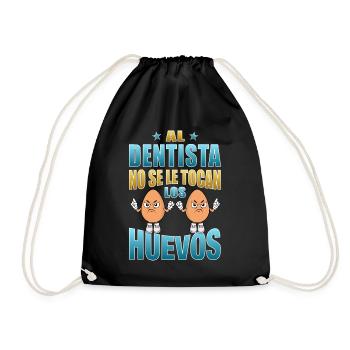 Le dentiste ne touche pas ses couilles - Sac de sport léger - noir - Devant