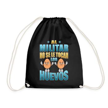 The soldier does not touch his balls - Drawstring Bag - black - Front