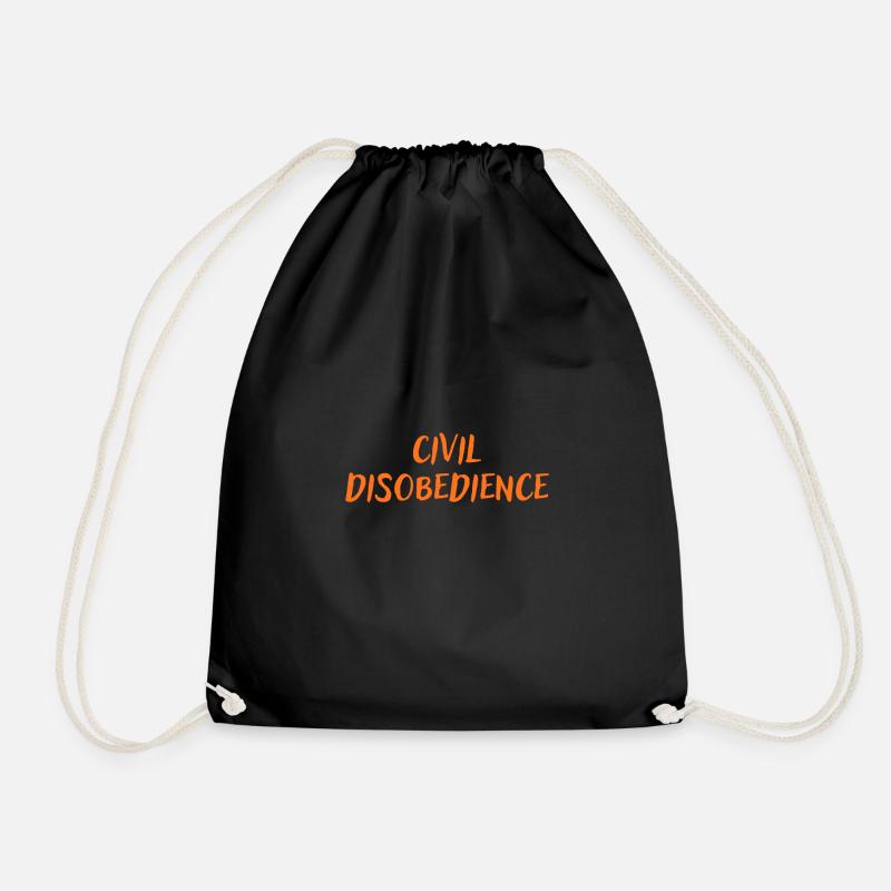 Civil disobedience - Drawstring Bag - black