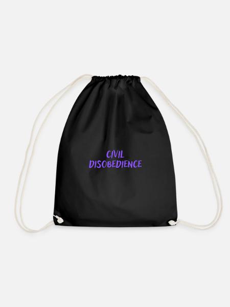 Civil disobedience - Drawstring Bag - black