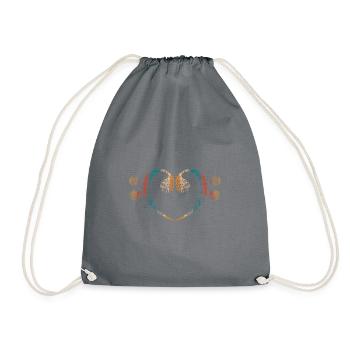 Cœur de clefs de basse vintage - Sac de sport léger - gris - Devant