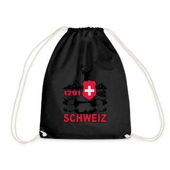 Schweiz 1291 - Turnbeutel - Schwarz - Vorne