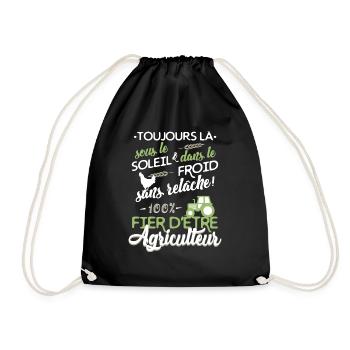 Fier d'être d'Agriculteur - Sac de sport léger - noir - Devant