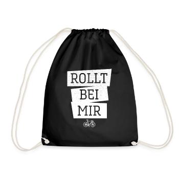 Roll with me - Drawstring Bag - black - Front