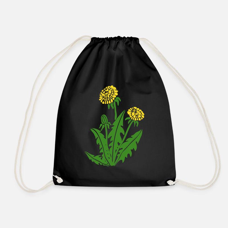 löwenzahn löwe pusteblume butterblume dandy lion - Turnbeutel - Schwarz