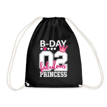 2ème anniversaire numéro 02 princesse - Sac de sport léger - noir - Devant