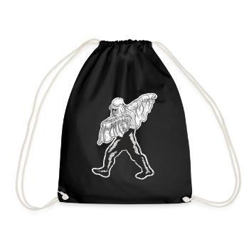 Dabbing Bigfoot in Halloween Ghost Costume - Turnbeutel - Schwarz - Vorne