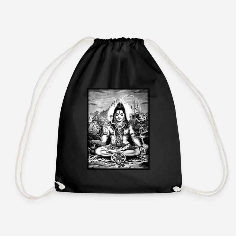 Shiva - Drawstring Bag - black