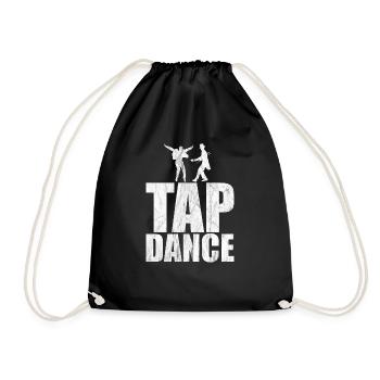 Tap Dance Step Dancer Tap Dance Dancer Theater - Drawstring Bag - black - Front